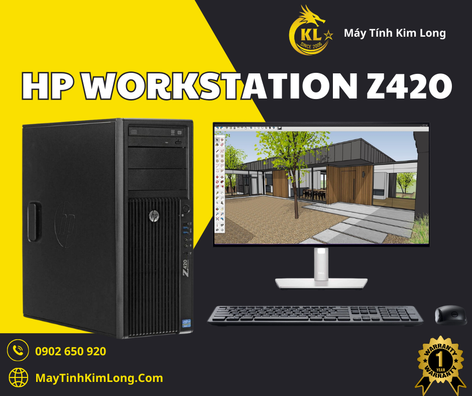 Máy Trạm HP workstation Z420/E5-1620/Ram 16GB/SSD 120Gb/HDD 500GB/VGA K2000 2GB - Cấu hình 2